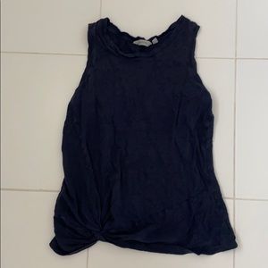 Navy blue athleta knot tank